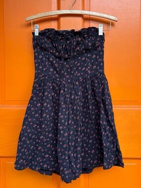 Princess Polly Black Floral Strapless romper
